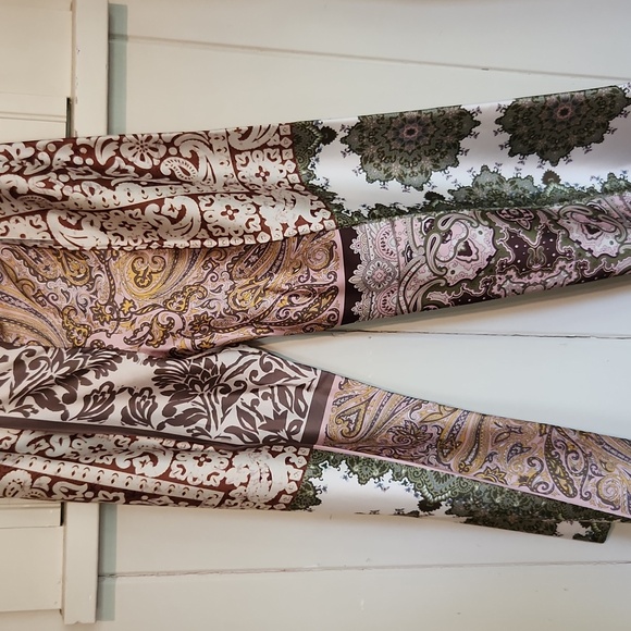 Zara Multicolor Patchwork Wide-Leg Pants - Picture 4 of 7